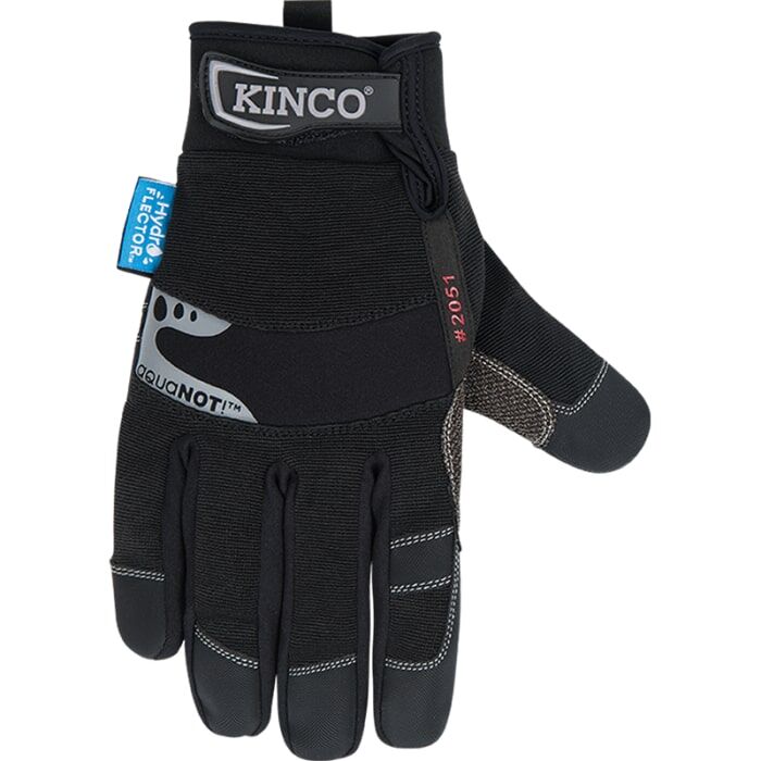Kinco Men's KincoPro HydroFlector Lined Waterproof Synthetic With Pull Strap in Black