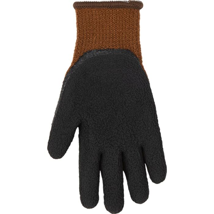 Kinco Kids' Frost Breaker Thermal Knit Shell And Foam Latex Palm Gloves in Brown