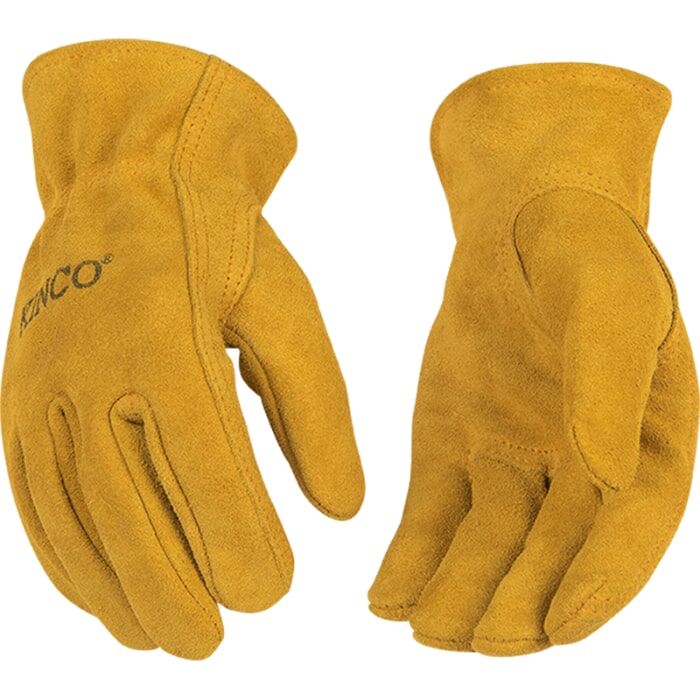 Kinco Kids' Suede Cowhide Driver in Golden