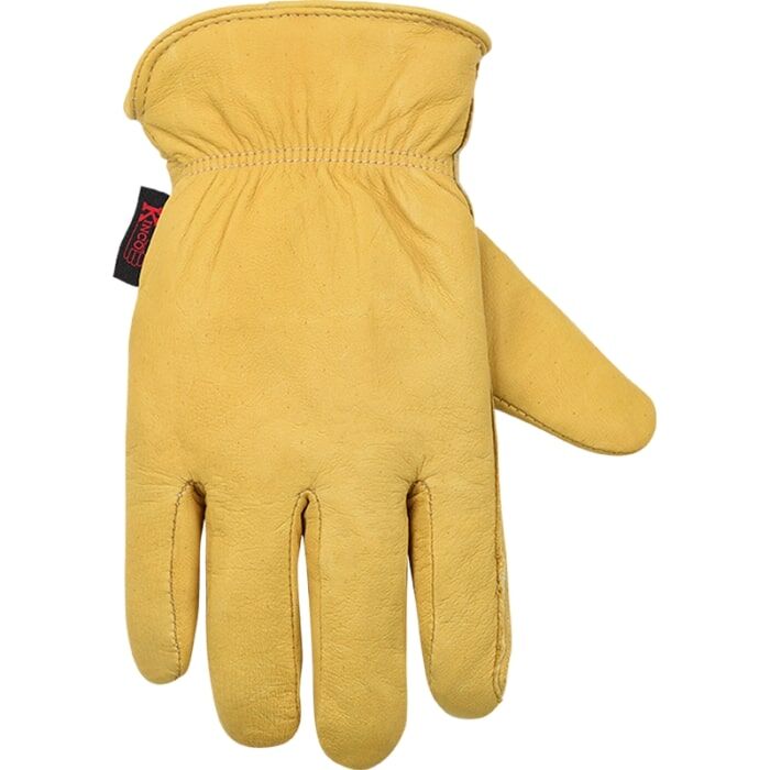 Kinco Men's Lined Grain Deerskin Driver Gloves in Golden