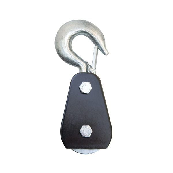 Koch Industries Groove Wheel Fixed Flange Cable Pulley Block, 2-In