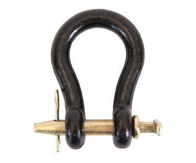 Forged Straight Clevis, Powder Coated, Black, 5/8"