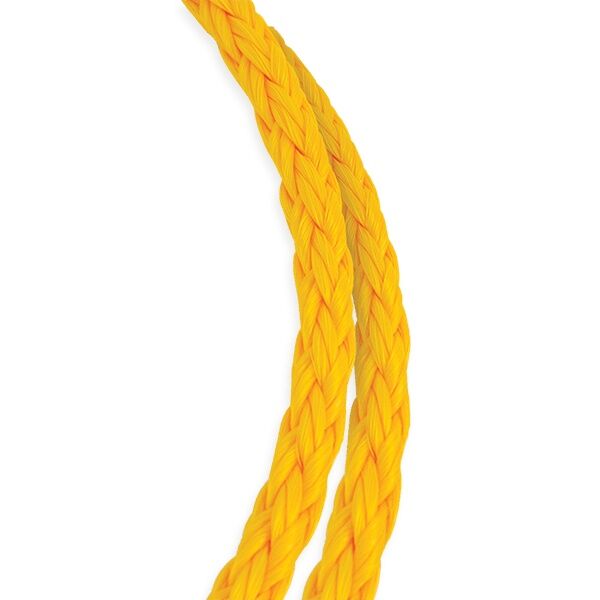 Koch Industries Yellow Hollow Braid Polypropylene Rope, 1/4-In (Sold By The Foot)