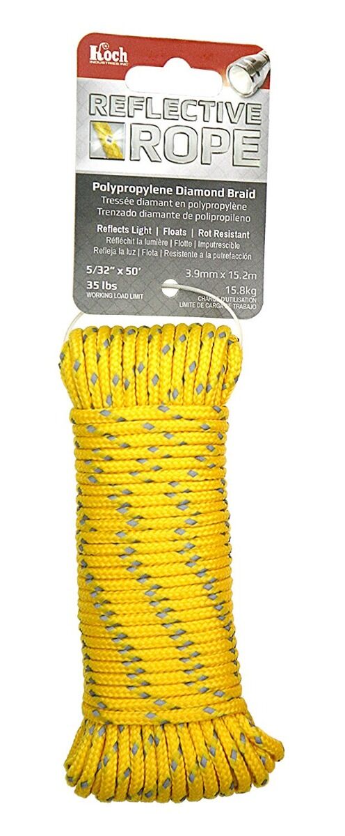 Koch Industries Polypropylene Diamond Braid Yellow Reflective