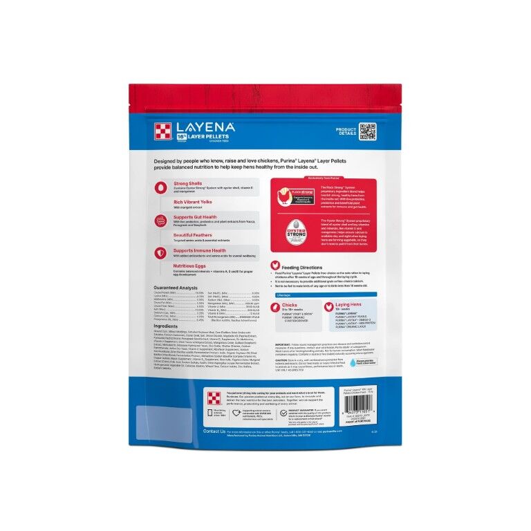 Purina Layena Pellets 16% Layer Hen Feed, 10-Lb