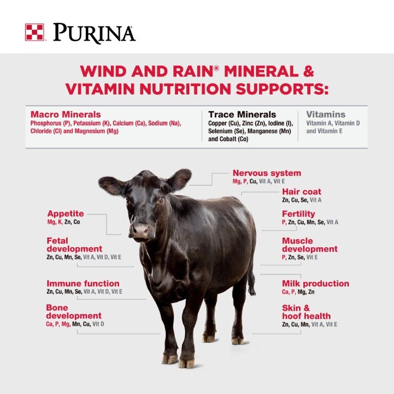 Purina Wind And Rain All Season 7.5 Complete Cattle Mineral With Altosid For Fly Control, 50-Lb