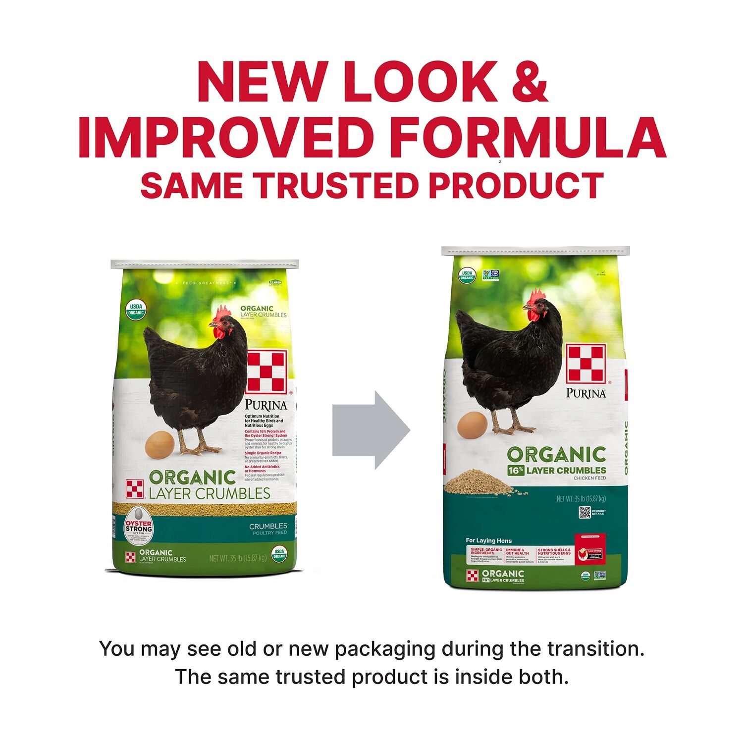 Purina Organic Layer Crumbles Hen Feed, 35-Lb