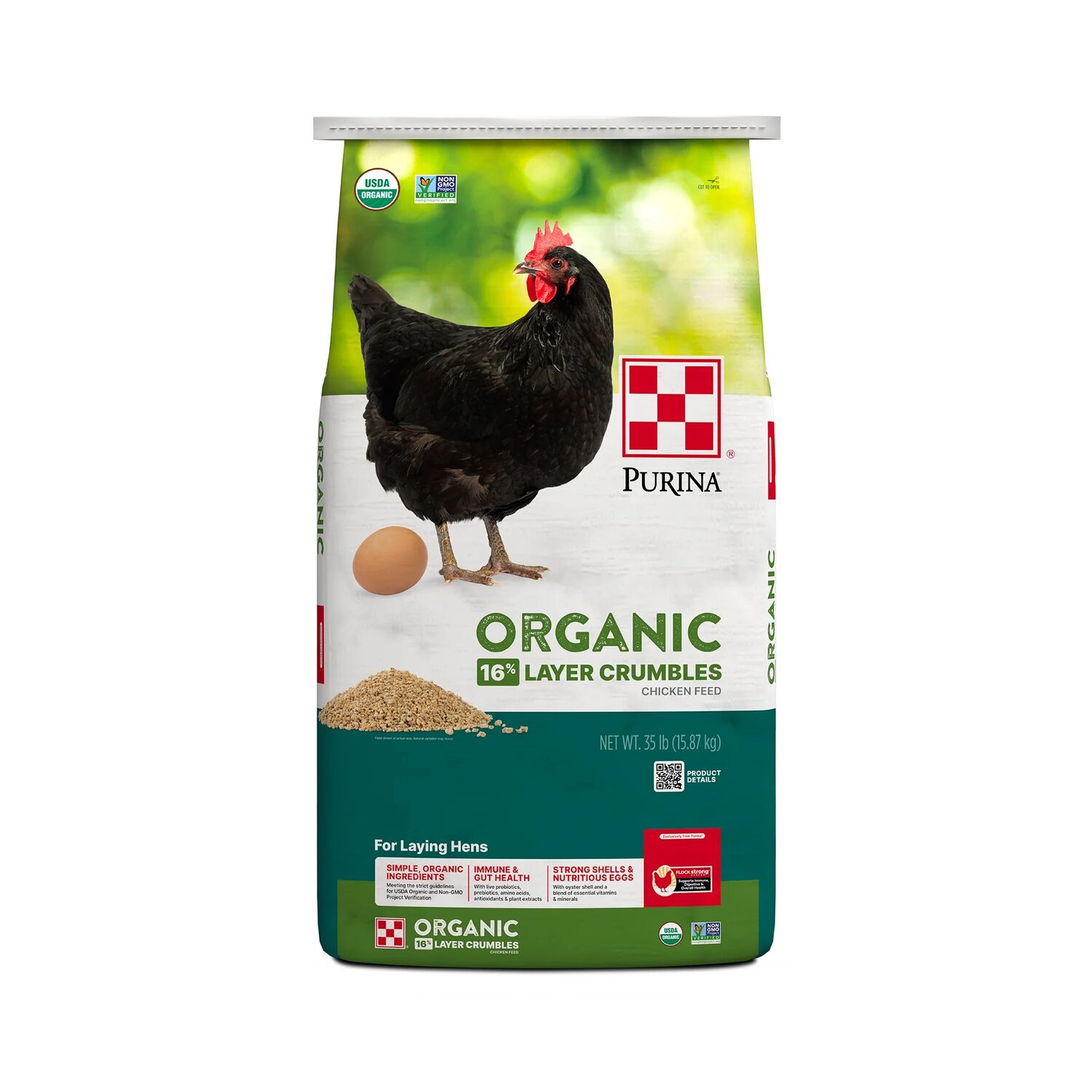 Purina Organic Layer Crumbles Hen Feed, 35-Lb