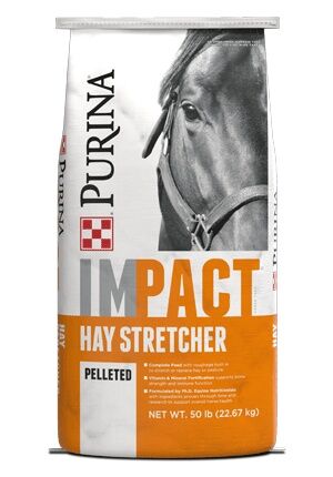 Purina Impact Hay Stretcher Horse Feed, 50-Lb