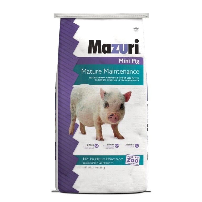 Mazuri Mini Pig Mature Maintenance Feed, 25-Lb