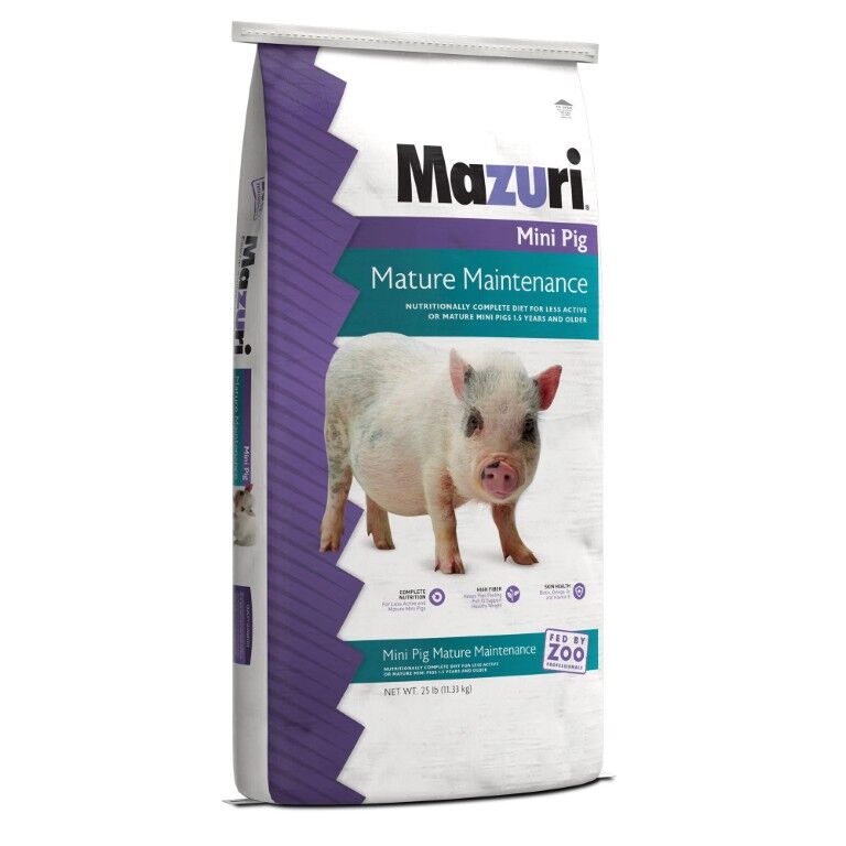 Mazuri Mini Pig Mature Maintenance Feed, 25-Lb