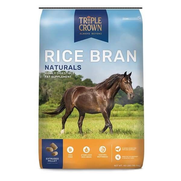 Triple Crown Rice Bran-Naturals, 40-Lb