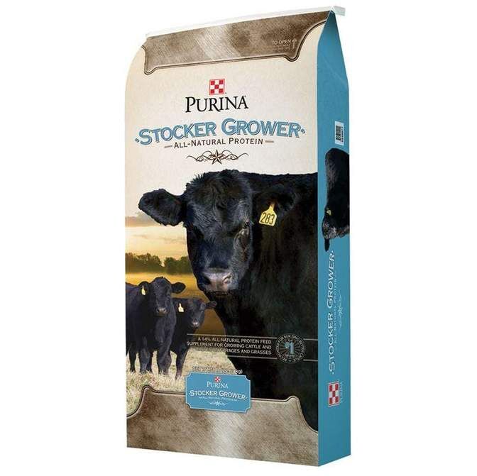 Purina 14% Cattle Pellet Stocker/Grower, 50-lb bag 