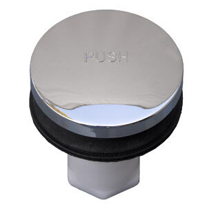 Lasco Chrome Plated Tip-Toe Style Bathtub Stopper With Rubber Seal, 5/16-In Stem