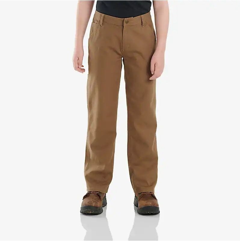Carhartt Boy's Rugged Flex Loose Fit Canvas Utility Bootcut Work Pant