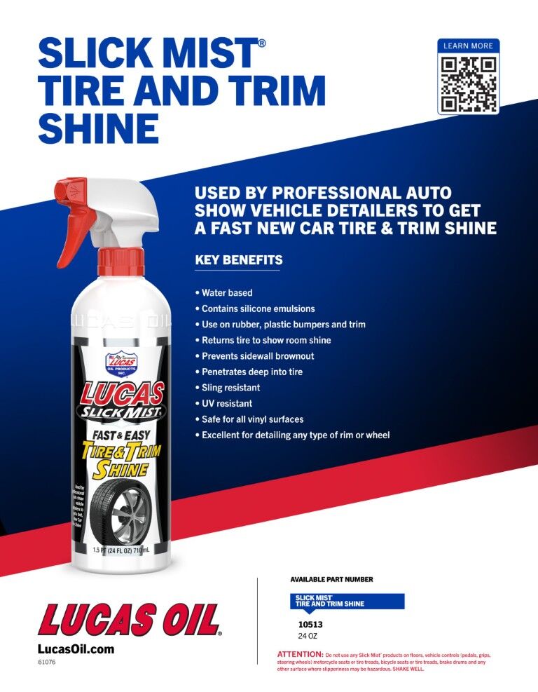 Lucas Oil Slick Mist Tire and Trim Shine, 24-Oz