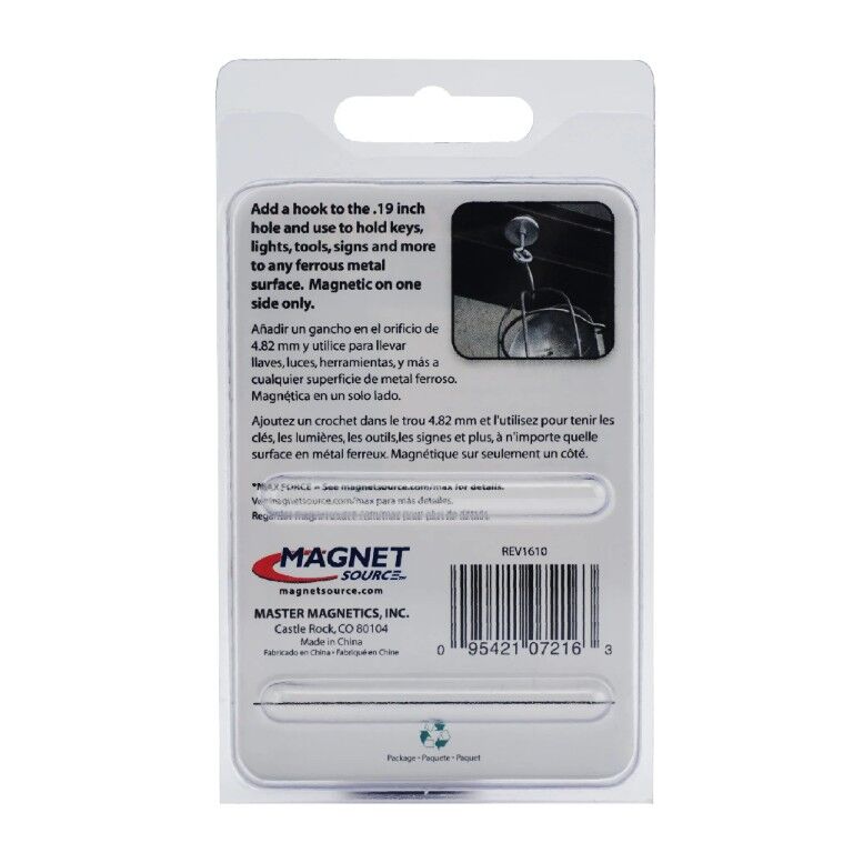 Master Magnetics Ceramic Round Base Magnet, 1.425-In