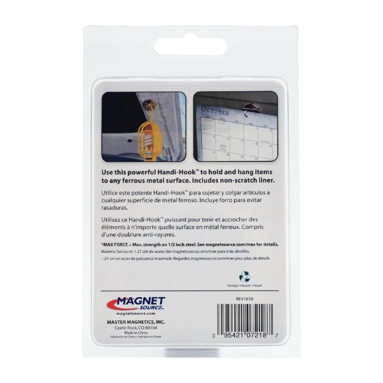 Magnet Source Handi Hook Magnet, 2.040-In Dia X 0.290-In Thick, 20-Lb