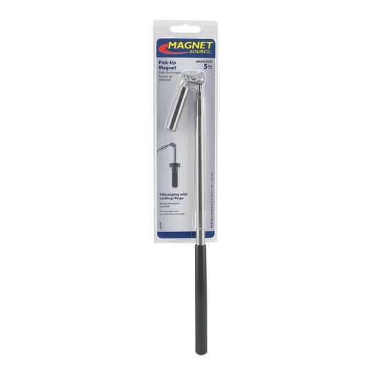 Magnet Source Extra-Long Extendable Magnetic Pick-Up Tool with Locking Hinge