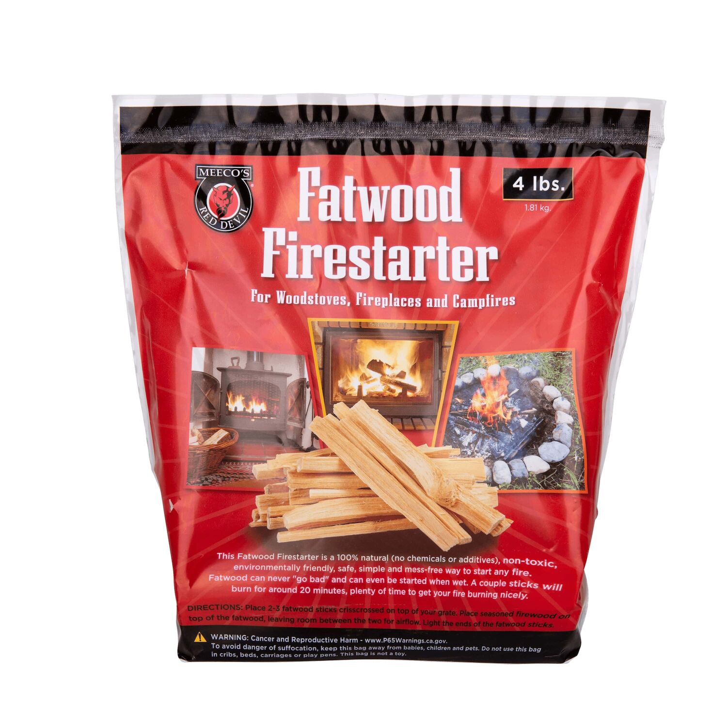 Meeco's Red Devil Fatwood Firestarter, 4-Lb