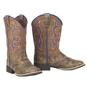 M & F Western Kids' Bennett Twister Childrens Boot in Brown