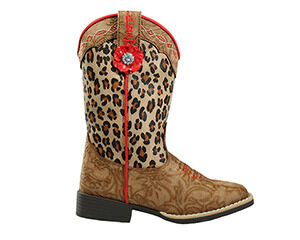 M & F Western Kids' Blake Twister Childrens Boot in Tan