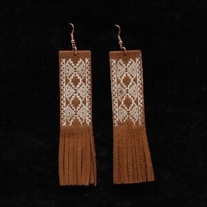 M & F Western Women's Blazing Roxx Fringe Earrings