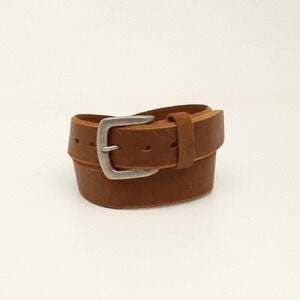 M & F Western Men's Ariat Beveled Leather Belt in Medium Brown