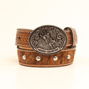 M & F Western Boy's Ariat Leather Belt in Tan