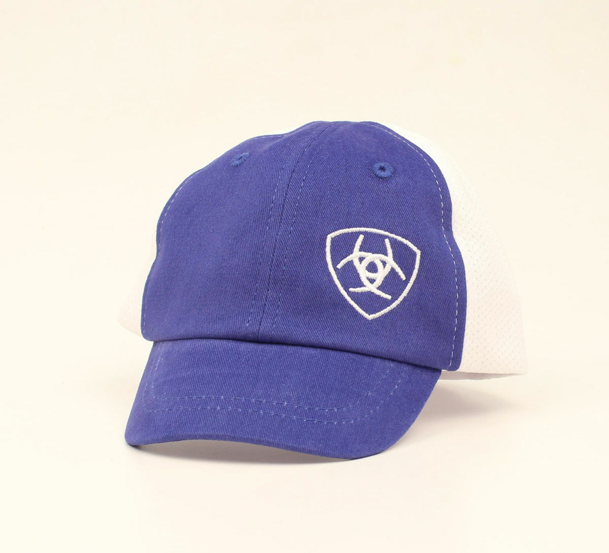 Boy's Infant Ariat Cap with Offset White Logo in Blue