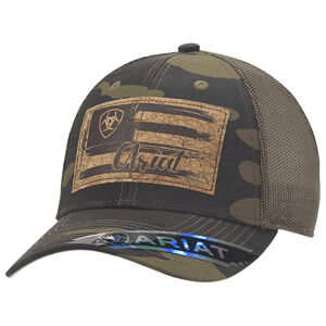 M & F Western Women's Ariat Cork Patch With Flag Cap in Camo