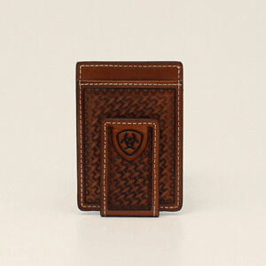 M & F Western Men's Ariat Basketweave Embossed Money Clip