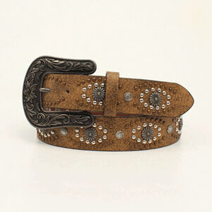 M & F Western Women's Nocona Vintage Appearance Leather Belt in Brown