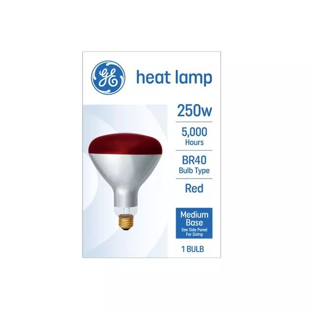 GE Incandescent BR40 Heat Lamb Bulb, 250-W