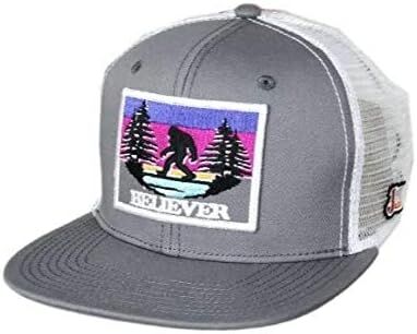 Justin Men's Believer Flat Bill Hat in Grey