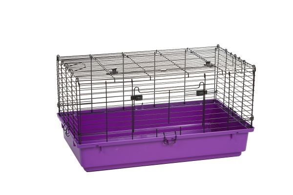 31" Purple Plastic Bottom Rabbit Cage