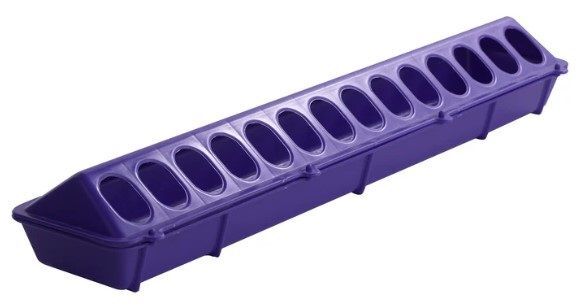 Little Giant Purple Plastic Flip-Top Poultry Ground Feeder, 20-In