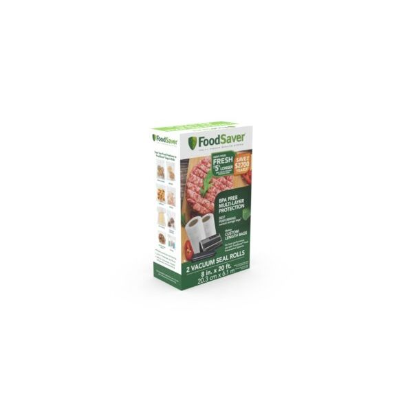 FoodSaver® Vacuum Seal Roll, 8-In x 20-Ft, 2-Pk