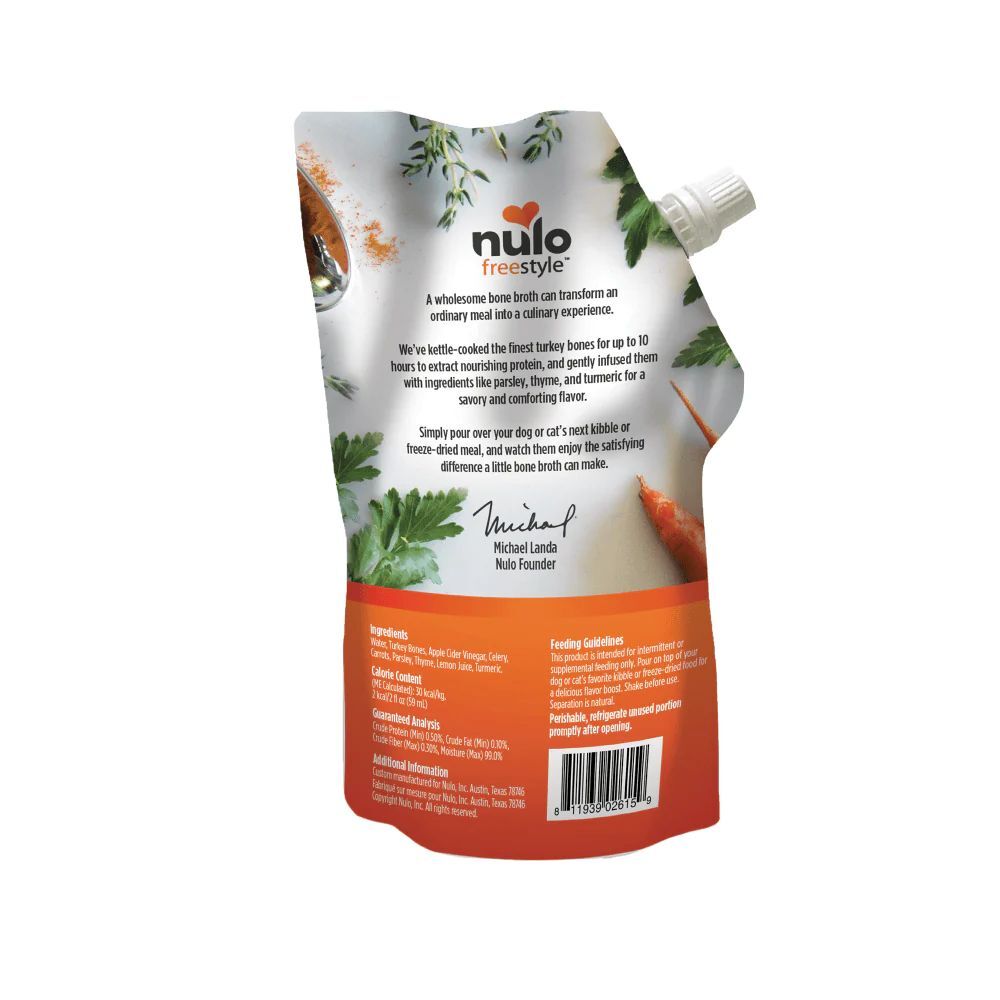 Nulo FreeStyle Classic Turkey Bone Broth Dog Food, 20-Oz