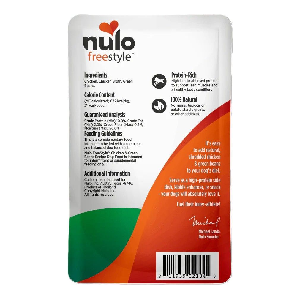 Nulo FreeStyle Chicken & Green Beans In Broth Recipe Dog Food, 2.8-Oz
