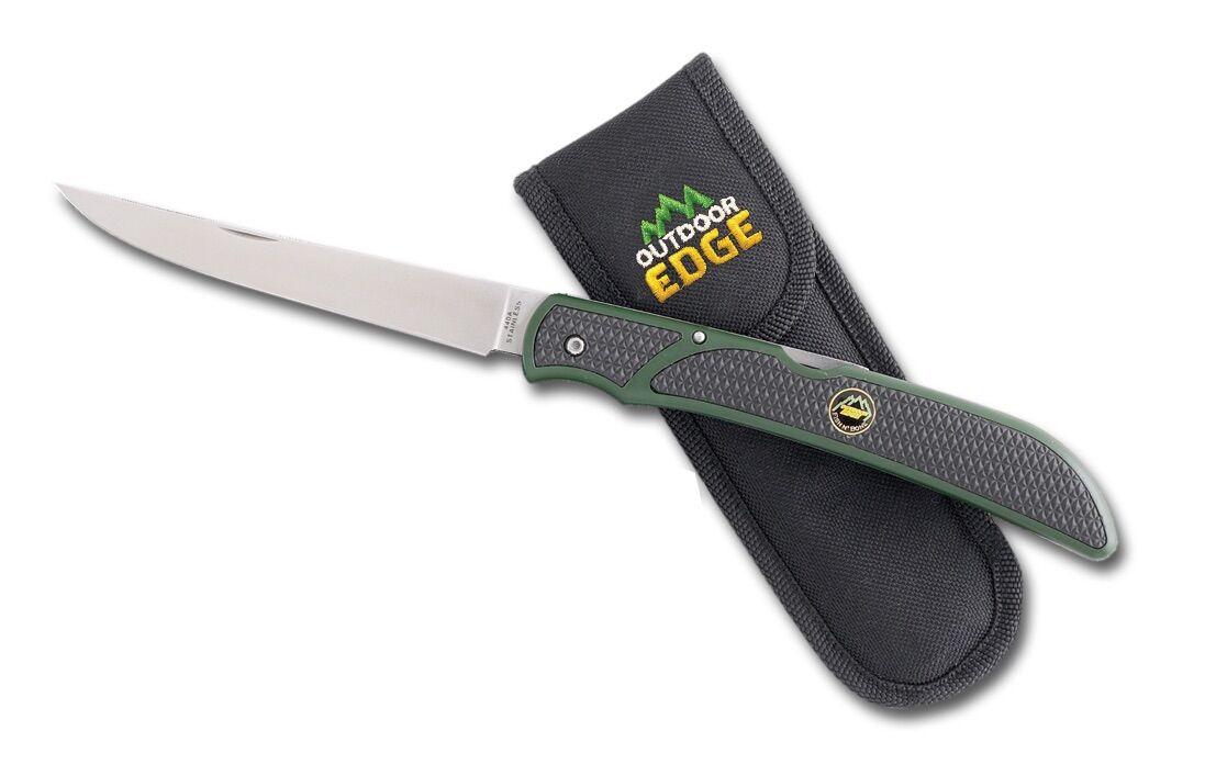 Outdoor Edge Fish and Bone Green Filleting Knife