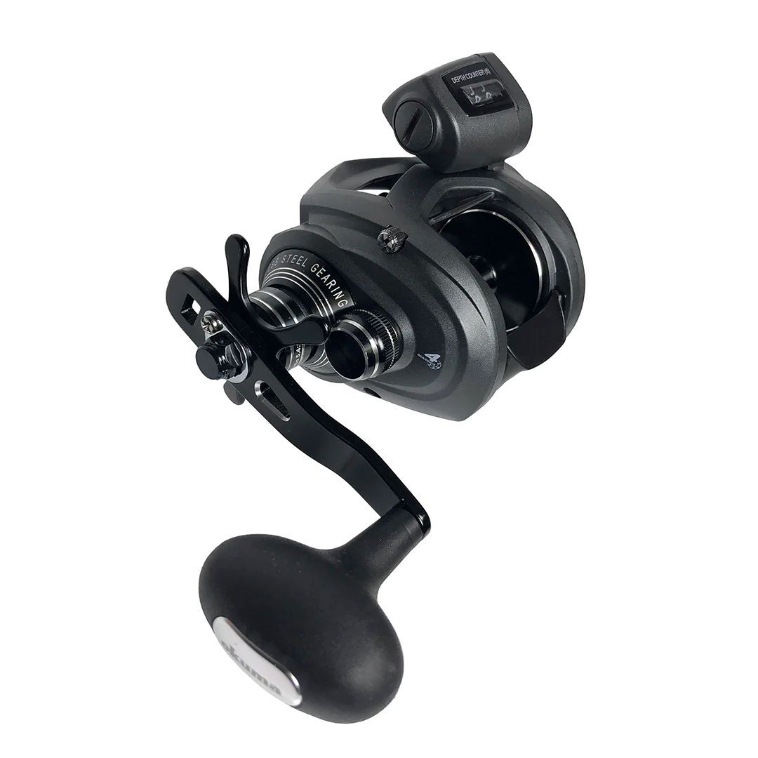 Okuma Cold Water SS Low Profile Line Counter 354 Baitcaster Reel, Left Handed