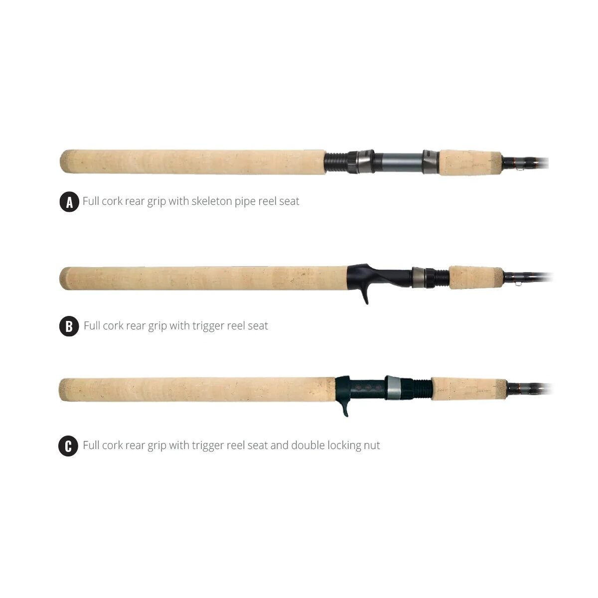 Okuma SST "A" Light Cork Grip Rods, 9-Ft 6-In, 4-10 LB