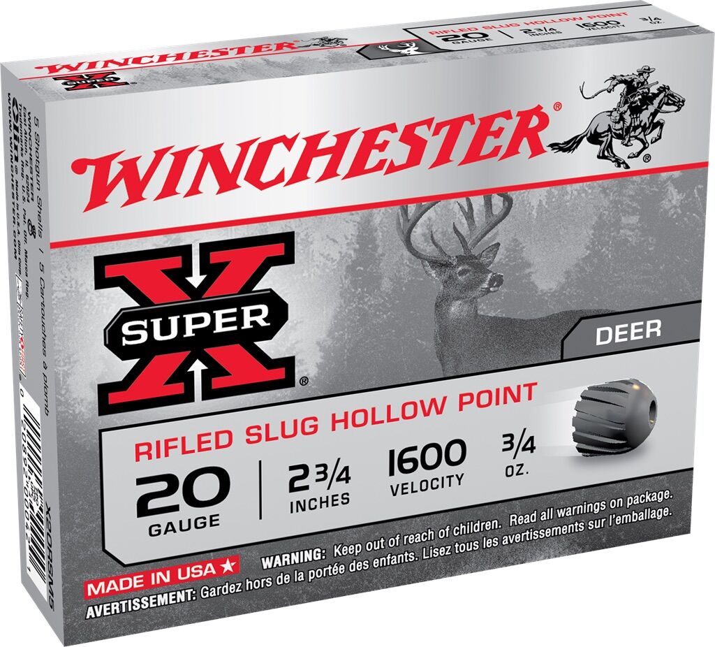 20 Gauge 2.75" Super-X Hollow Point Deer Shell