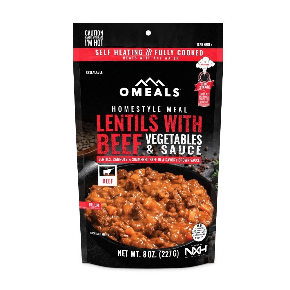 Omeals Lentils with Beef Freeze Dried Meal
