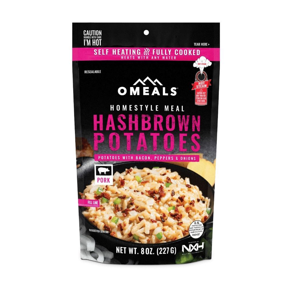Omeals Hashbrown Potatoes with Bacon, Onions, and Peppers Freeze Dried Meal