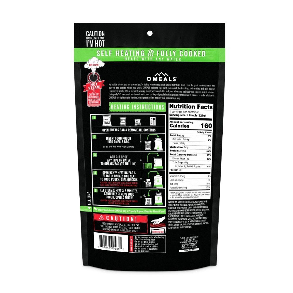 Omeals Vegetarian Chili Freeze Dried Meal