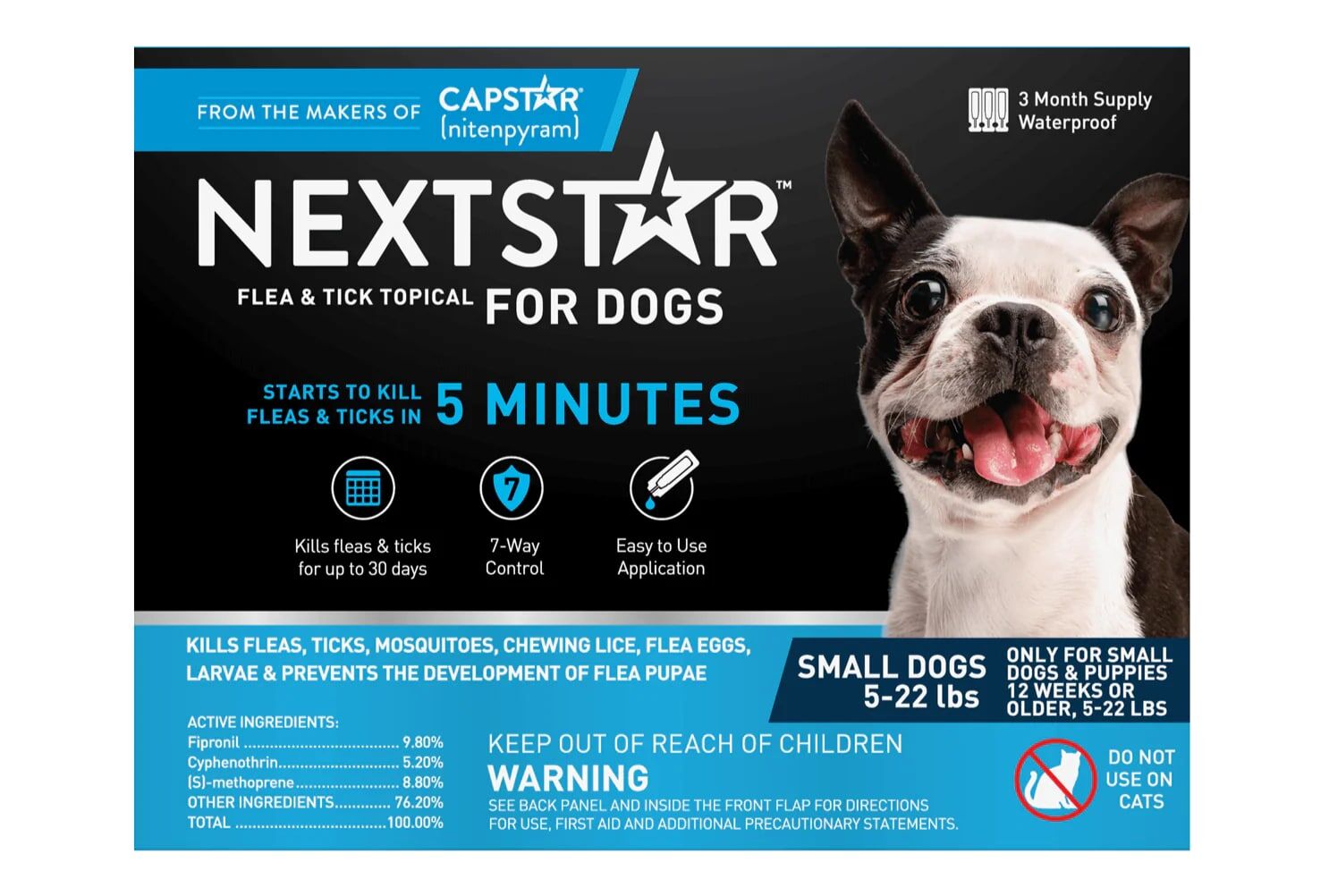 Capstar Nextstar Flea & Tick Topical for Small Dogs, 3-Months