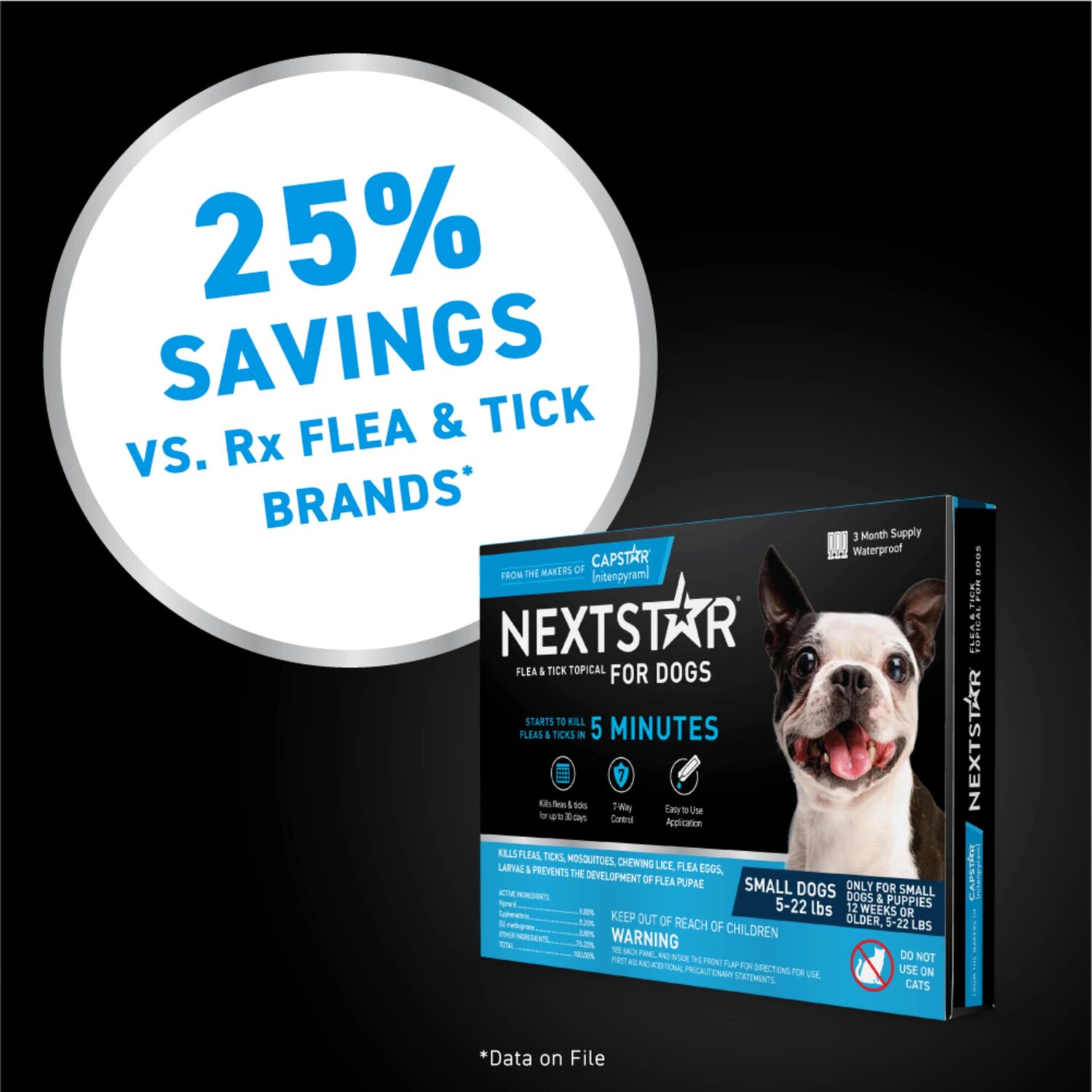 Capstar Nextstar Flea & Tick Topical for Small Dogs, 3-Months