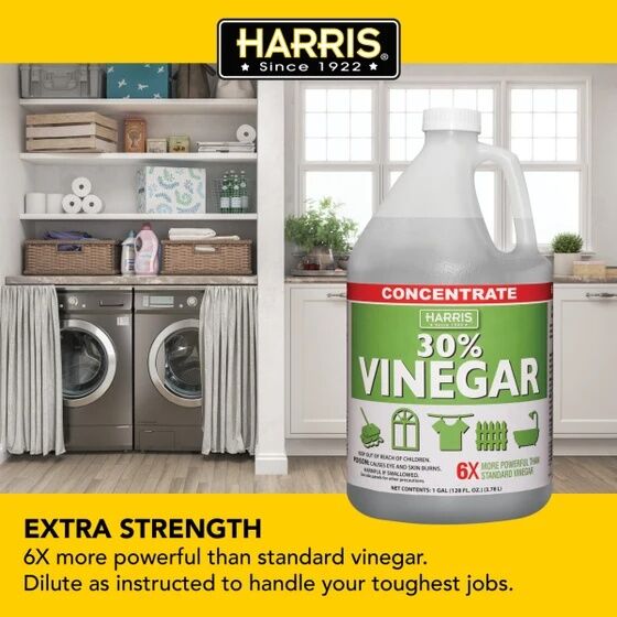 Harris 30% Industrial Strength White Vinegar, 128-Oz Bottle